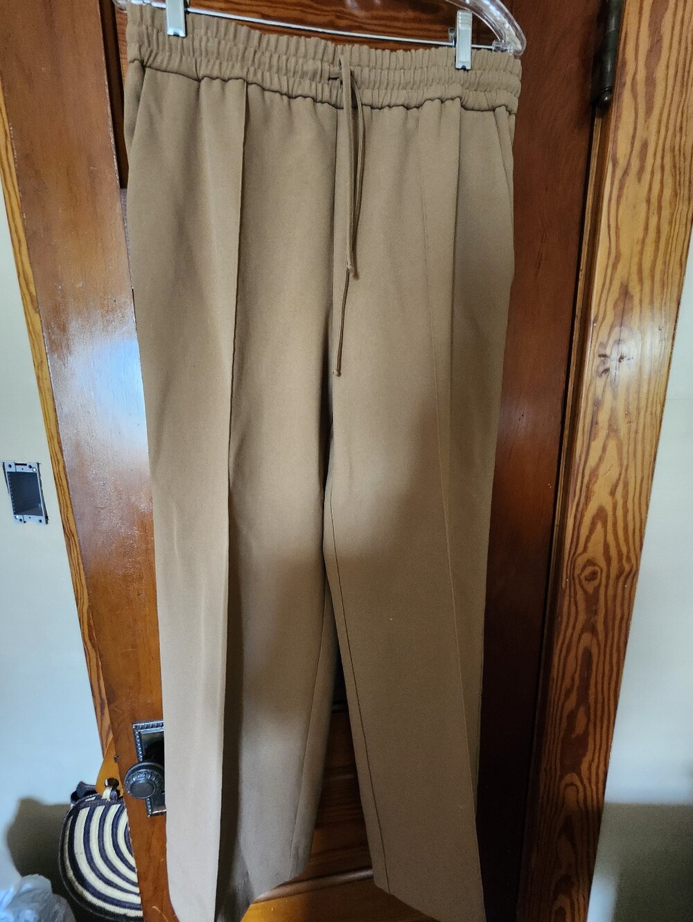 Sezane Tan Knit Drawstring Waist Pants - Picture 4 of 5